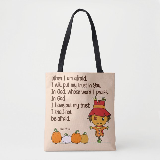 Bolso De Tela Temeroso cuando tengo miedo (Anverso)