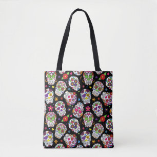 Bolso De Tela Temeroso y sangriento calavera azucarera intimidan