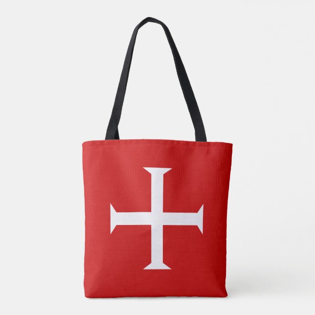 Bolso De Tela templar caballeros cruz roja malta teutónica hospi (Reverso)