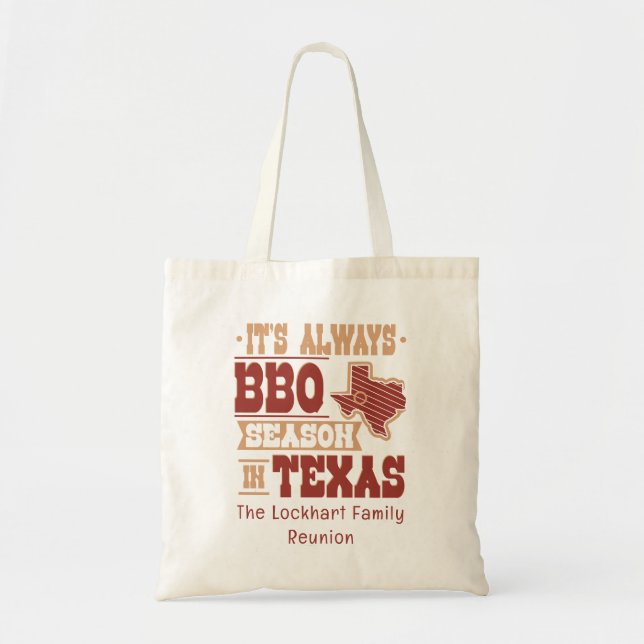 Bolso De Tela Temporada de barbacoa en Texas (Frente)