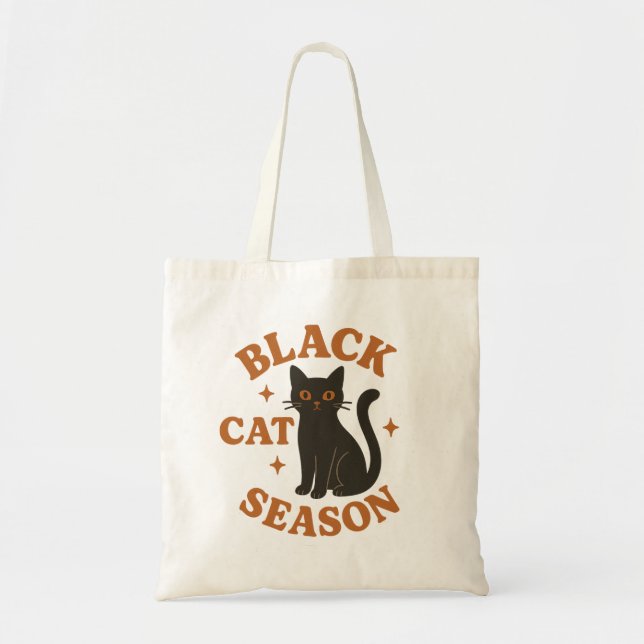 Bolso De Tela Temporada de gatos negros (Frente)