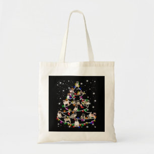 Bolso De Tela temporada de pug con amigos felices navidades