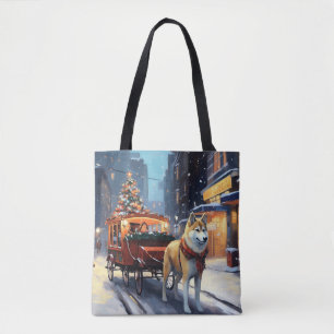 Bolso De Tela Temporada Festiva de Navidad de Akita