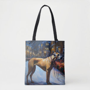 Bolso De Tela Temporada festiva de Navidad del Rhodesian Ridgeba
