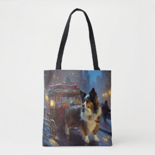 Bolso De Tela Temporada Festiva de Navidad Papillon