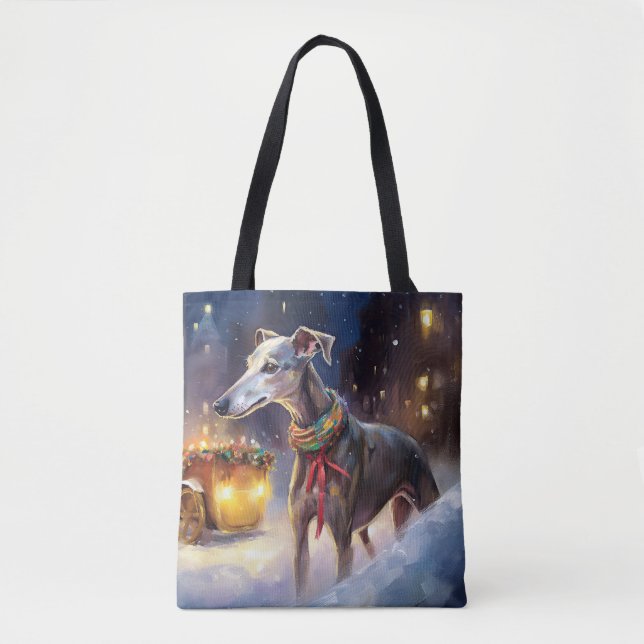 Bolso De Tela Temporada festiva de Navidades de Greyhound (Anverso)