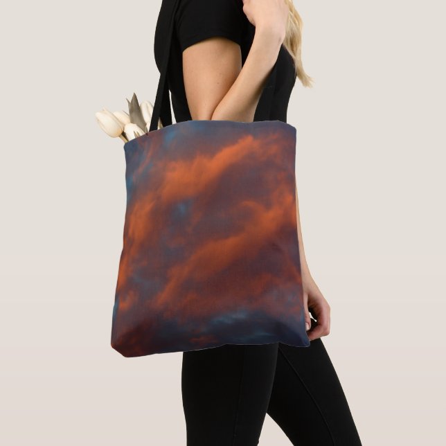 Bolso De Tela Temprano por la mañana Naranja Sky Nature Tote Bag (Detalle)