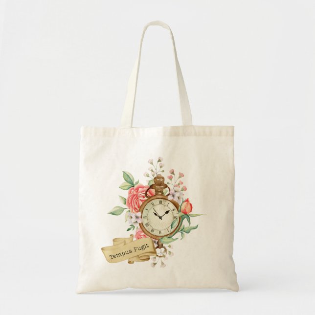 Bolso De Tela Tempus Fugit (Frente)