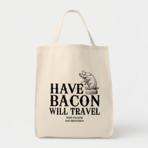 Bolso De Tela Ten Bacon Will Travel
