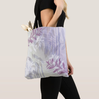 Bolso De Tela Tendencias modernas hoja botánica floral abstracta