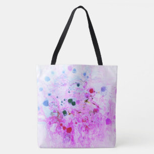 Bolso De Tela Tendencias Moderno Abstracto Rosa Rojo Amarillo Ve