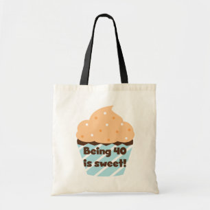 Bolso De Tela Tener 40 años es dulces camisetas de cumpleaños y