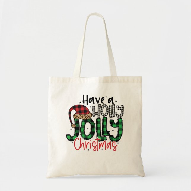 Bolso De Tela Tener Navidades de Holly Jolly - Navidades perfect (Frente)