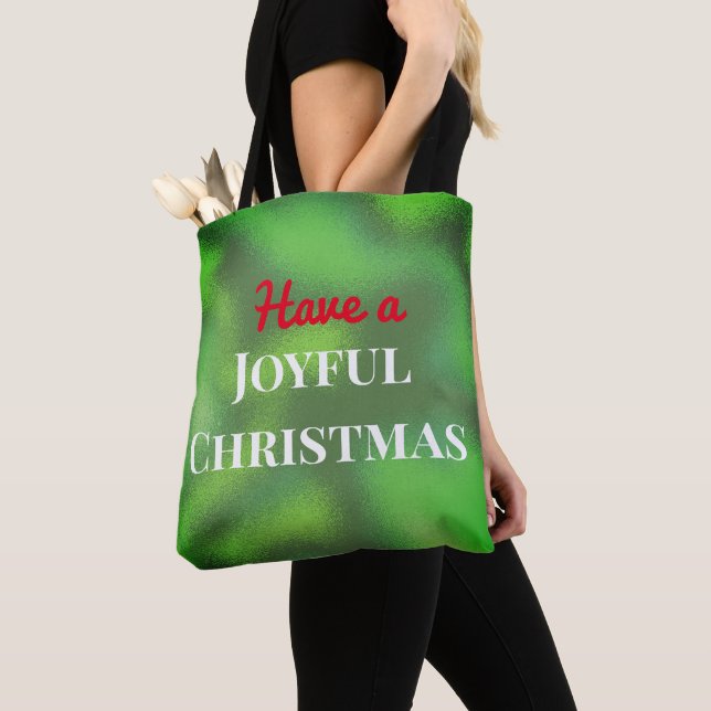 Bolso De Tela Tener una tipografía de Navidades alegres escarcha (Detalle)