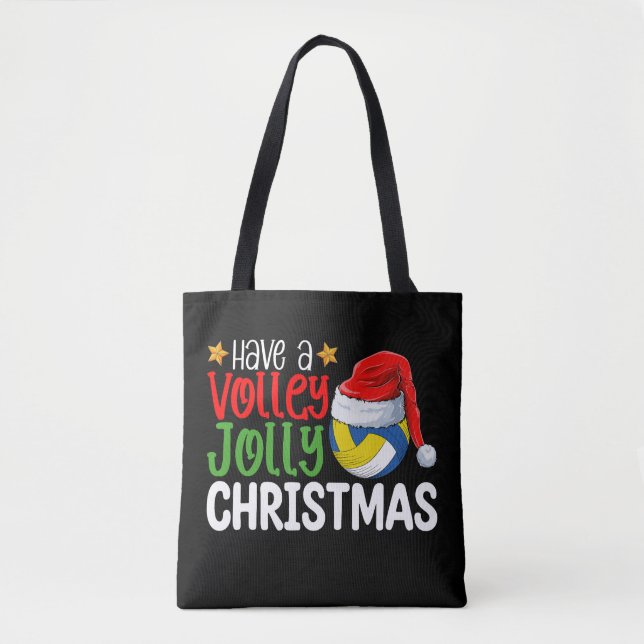 Bolso De Tela Tener vacaciones de voleibol Navidad (Anverso)