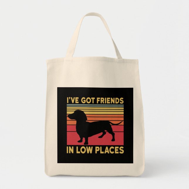 Bolso De Tela Tengo amigos en lugares bajos (Frente)