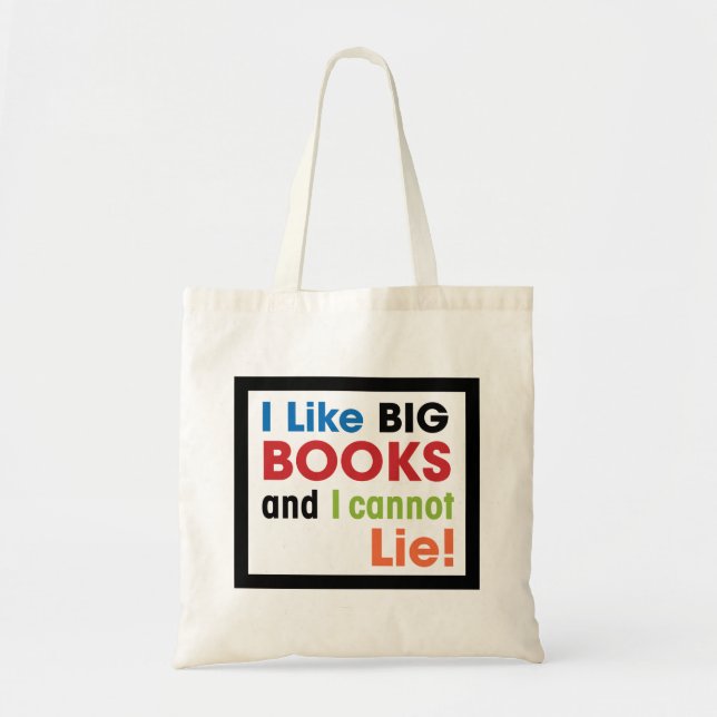 Bolso De Tela Tengo gusto de los libros grandes… (Frente)