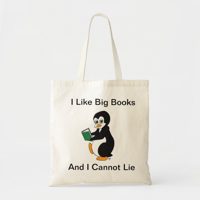 Bolso De Tela Tengo gusto del tote grande de los libros (Frente)