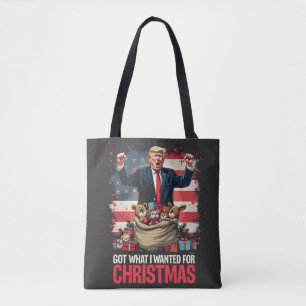 Bolso De Tela Tengo lo que quería para Navidad Trump Santa