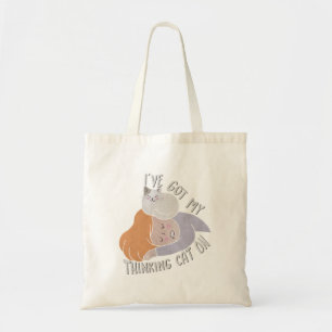 Bolso De Tela Tengo mi gato pensando