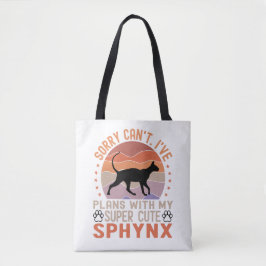 Bolso De Tela Tengo planes con mi gato Sphynx