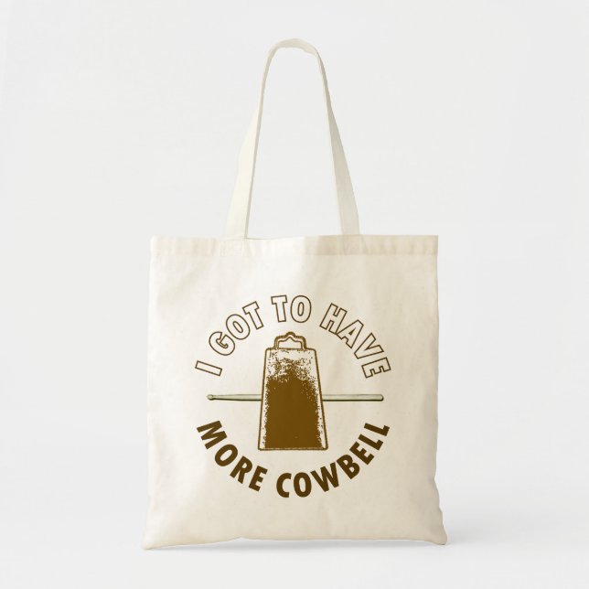 BOLSO DE TELA TENGO QUE TENER MÁS COWBELL (Frente)