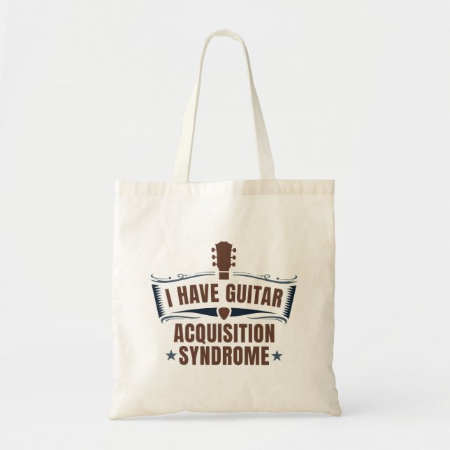 Bolso De Tela Tengo Síndrome De Adquisición De Guitarra (Frente)