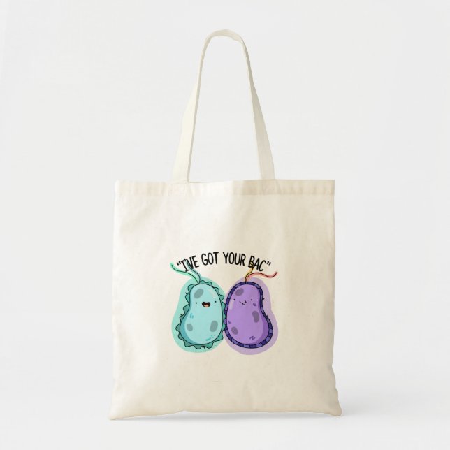 Bolso De Tela Tengo tu poema de bacterias divertidas de Bac (Frente)