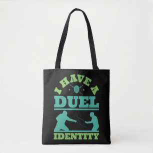 Bolso De Tela Tengo una identidad doble, esgrima divertida
