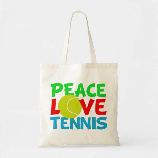 Bolso De Tela Tenis de amor por la paz (Frente)