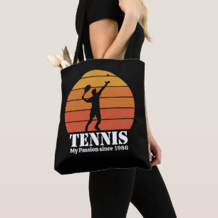 Bolso De Tela Tenis Hobby Retro Atardecer Personalizar