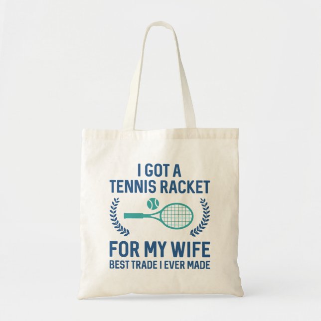Bolso De Tela Tenis Racket Para Mi Esposa (Frente)