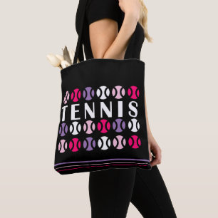 Bolso De Tela Tenis rosado y 💜 púrpura 🎾