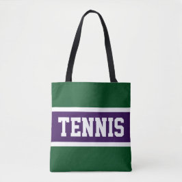 Bolso De Tela Tenis Sporty Purple Green Estribos deportivos blan