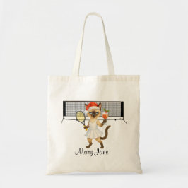 Bolso De Tela Tennis Christmas themed for player who loves cat 