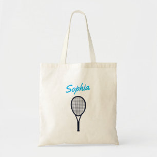 Bolso De Tela Tennis Custom Name Blue Black