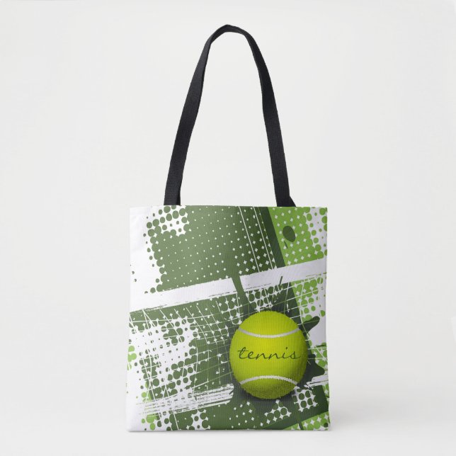 Bolso De Tela Tennis Design Tote Bag (Anverso)