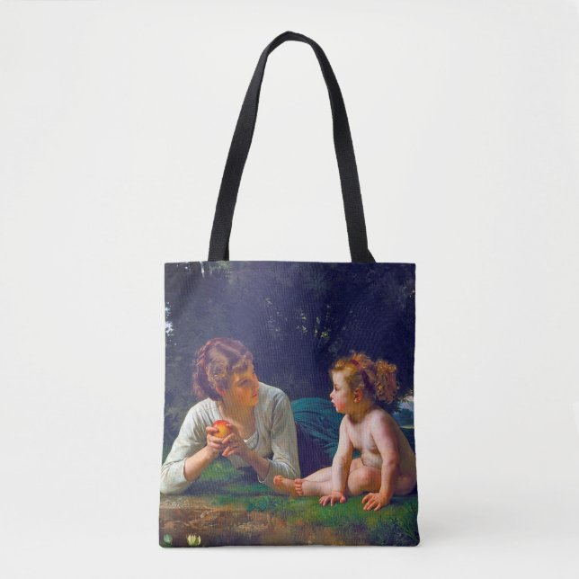 Bolso De Tela Tentación, Bouguereau (Anverso)