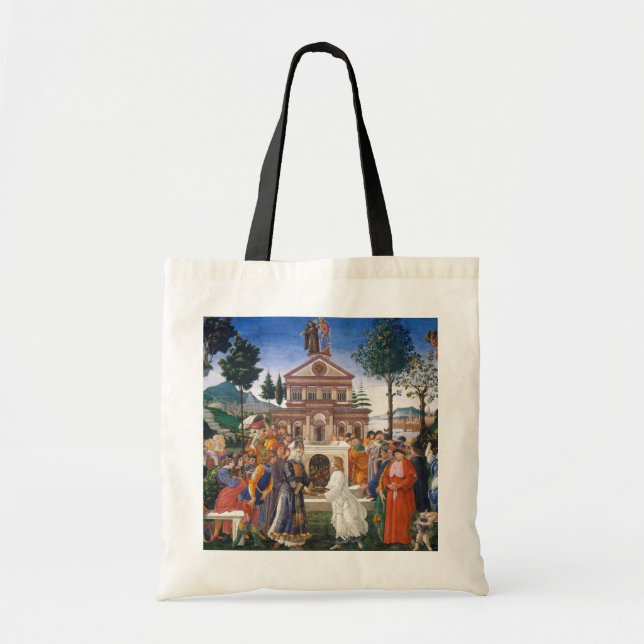 Bolso De Tela Tentaciones de Cristo, Sandro Botticelli (Frente)