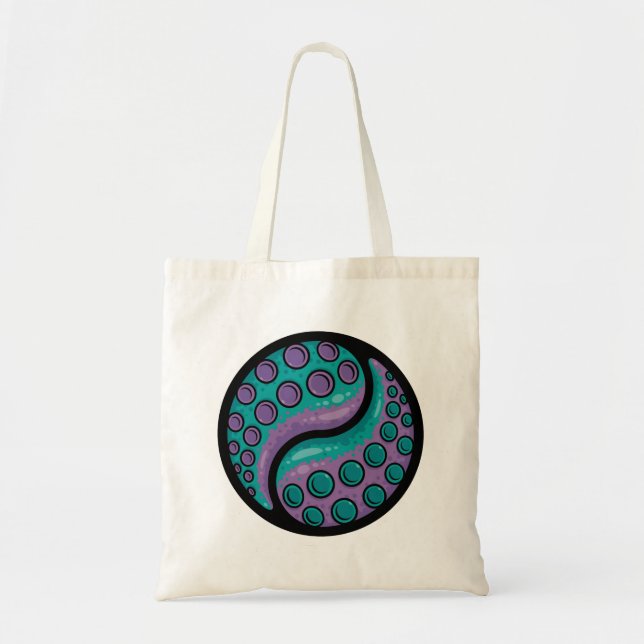 Bolso De Tela Tentacle Yin Yang (Frente)