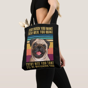 Bolso De Tela Tentempiés y comida para el pug