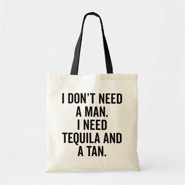 Bolso De Tela Tequila Y Una Cita Tan Graciosa (Frente)
