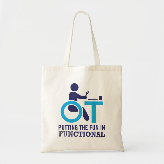 Bolso De Tela Terapeuta profesional divertido OT (Frente)