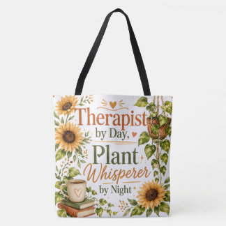 Bolso De Tela Terapeuta susurrador de plantas, girasoles