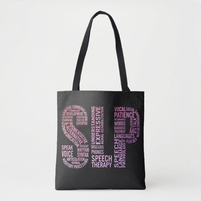 Bolso De Tela Terapia de voz SLP (Anverso)