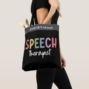 Bolso De Tela Terapia del habla del patólogo del personalizado S