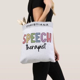 Bolso De Tela Terapia del habla del patólogo del personalizado S