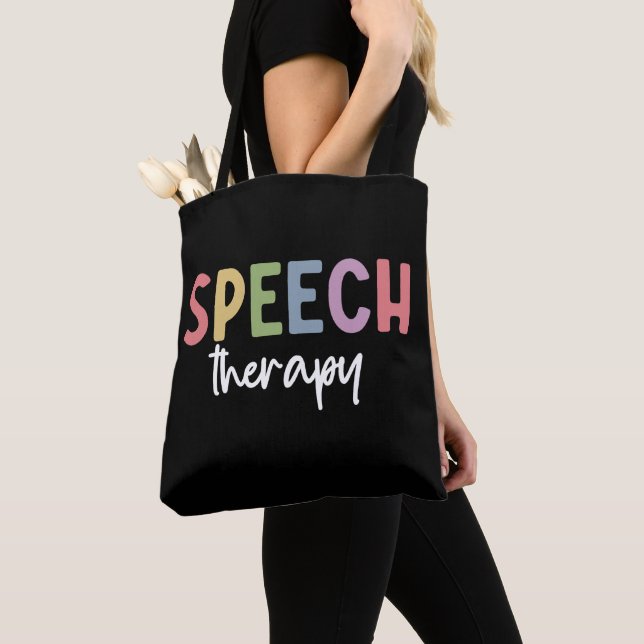 Bolso De Tela Terapia del habla SLP Speech Pathólogo Regalos (Detalle)
