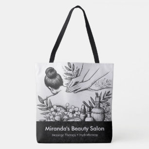 Bolso De Tela Terapia Masajista Manos Curadoras Energía Spa Well