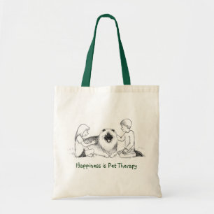 Bolso De Tela Terapia Mascota Keeshond   Perro Cute Keesie